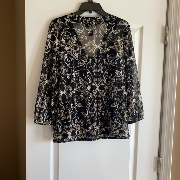 Black printed blouse - Picture 7 of 7